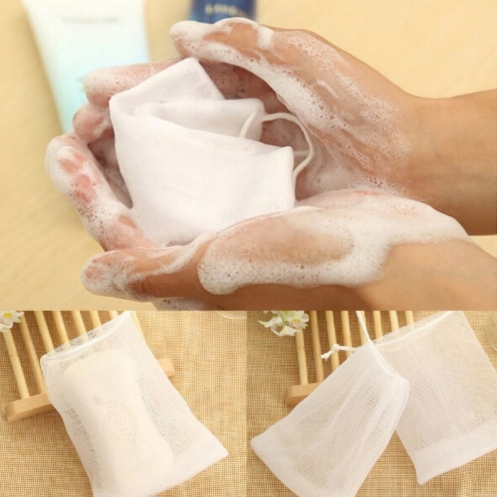Set of 2 New Soap Mesh Double-layer Net Foaming Bags A2 Size